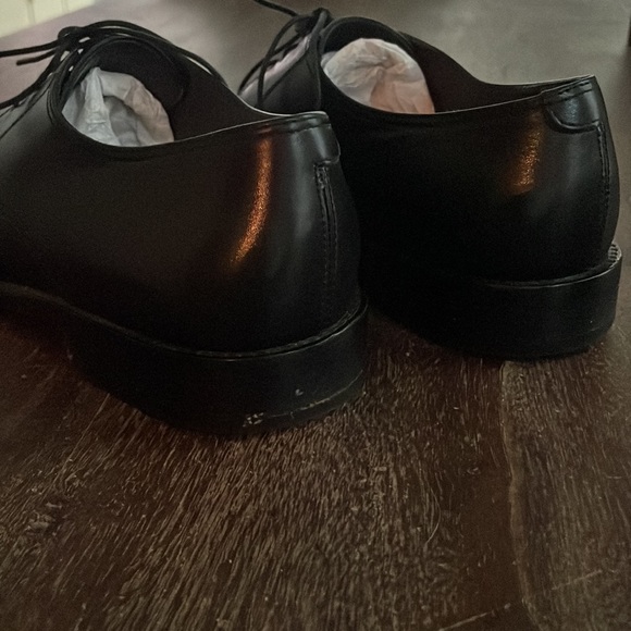 Salvatore Ferragamo Vintage Delirio Black Calf Leather Lace Up Dress Shoes 7 1/2 - Picture 6 of 16